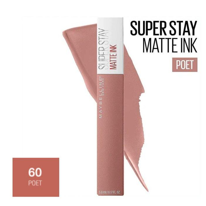 Maybeline เมย์เบลีน ซุปเปอร์ สเตย์ แมท อิ้งค์ อัน-นู้ด #60 โพเอ็ท 5 มล.