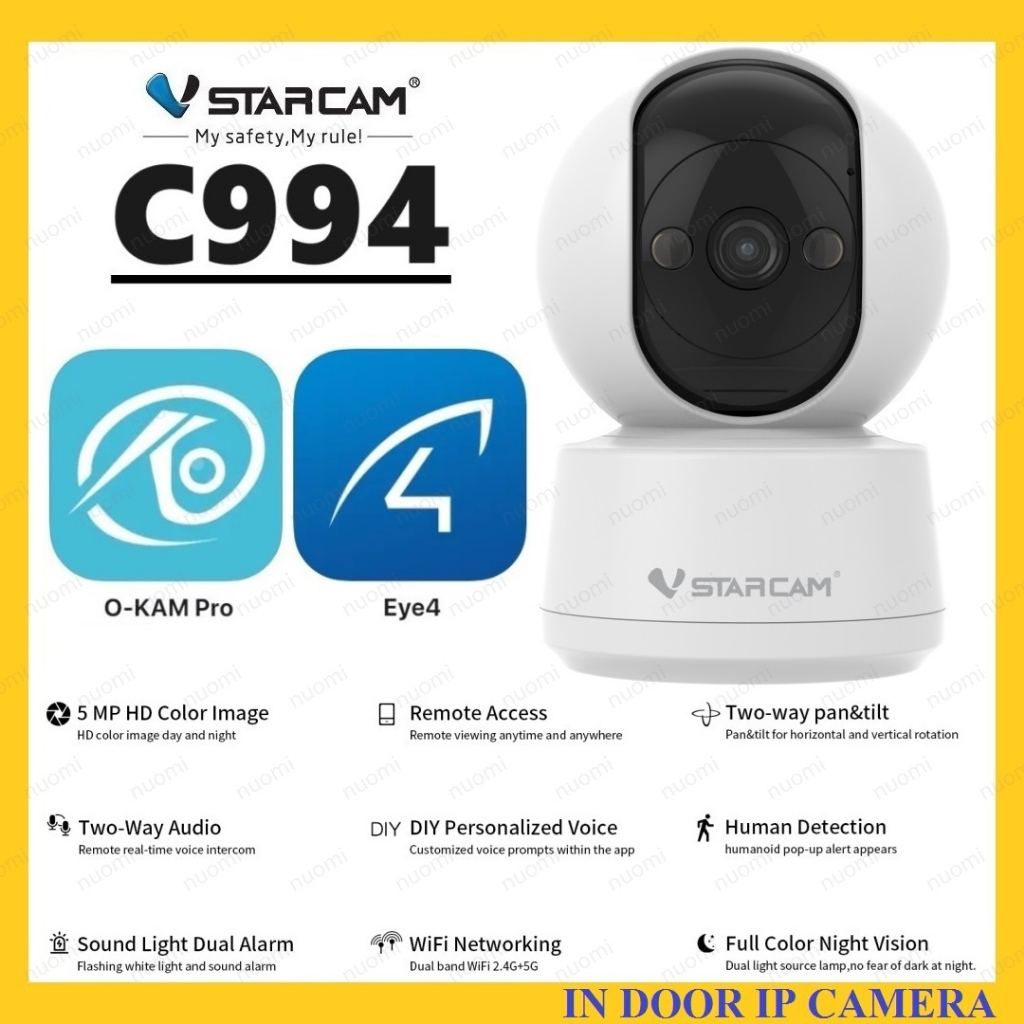 VSTARCAM C994 5MP SUPER HD 1296p 5GHz Dual-Band WiFi Camera กล้องวงจรปิดไร้สาย กล้องวงจรปิดไวไฟ