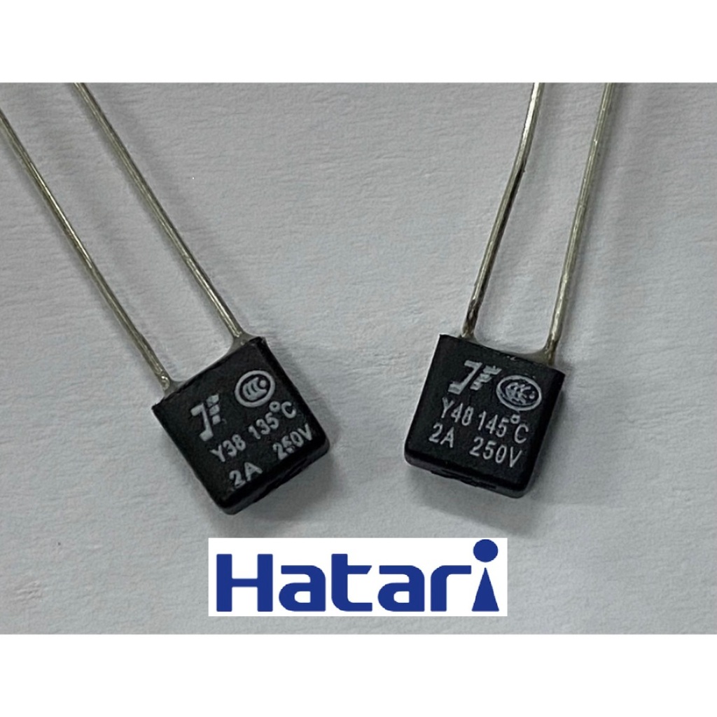ฟิวส์พัดลม เทอร์โมฟิวส์พัดลม ฟิวส์เหลี่ยม ฟิวส์ Hatari (Thermo Fuse) 135°C/145°C 2A 250V อะไหล่พัดลม
