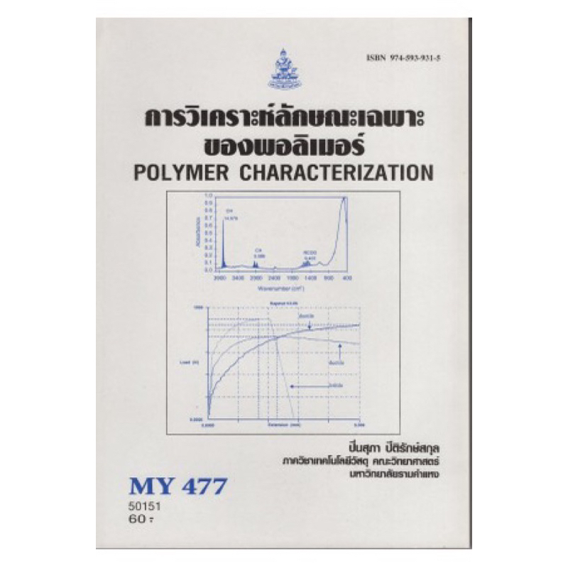 ตำราเรียน ม.ราม MY477 การวิเคราะห์ลักษณะเฉพาะของพอลิเมอร์