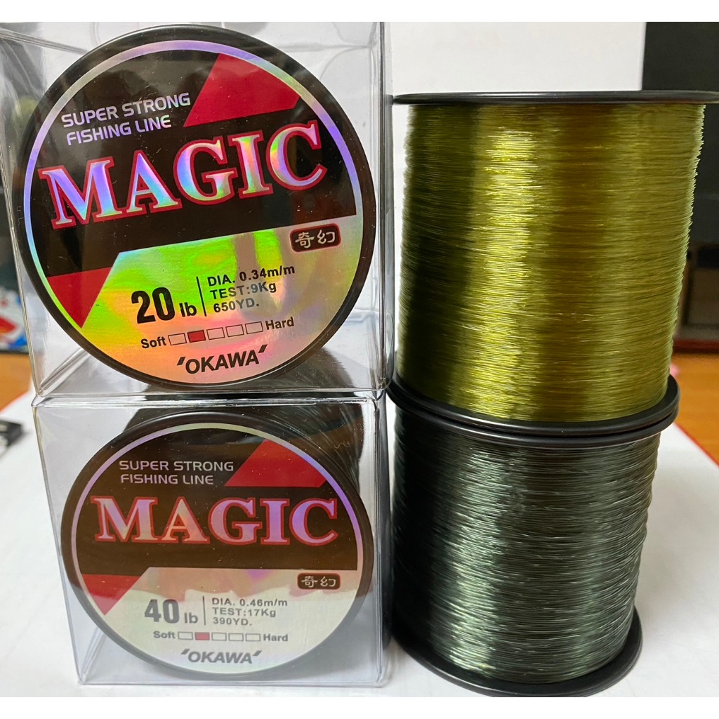 OKAWA MAGIC สายโหลด เส้นเล็ก นิ่มมาก ตีไกล จมน้ำดี เหนียวสุดๆ เป็น