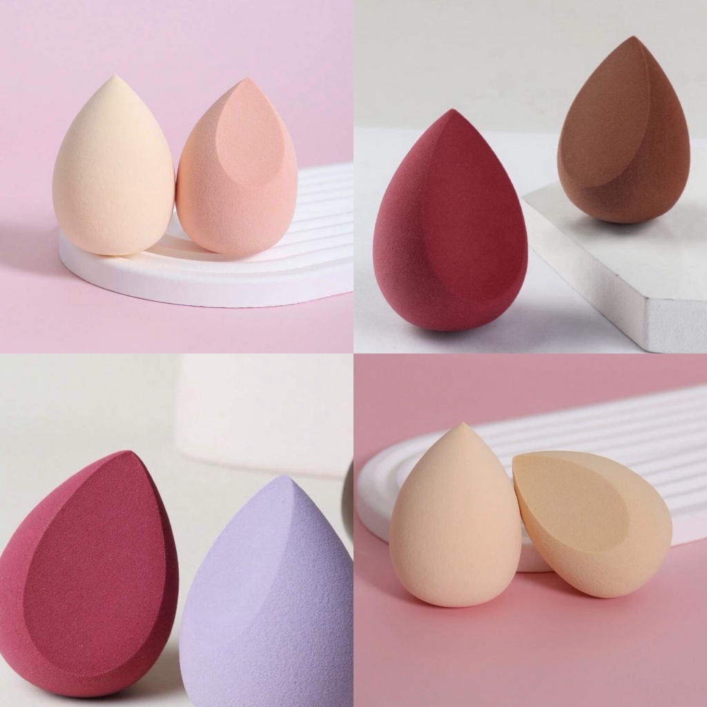 พร้อมส่ง ฟองน้ำแต่งหน้า ลงรองพื้น เซ็ต 2 ชิ้น ฟองน้ำไข่