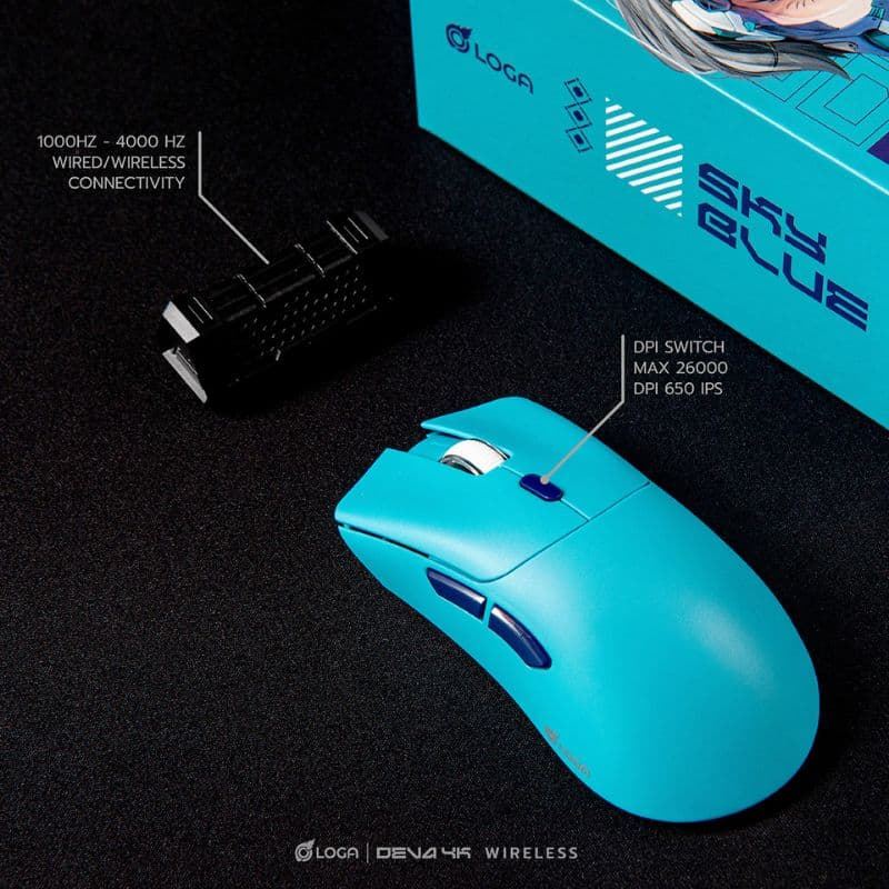 เมาส์ Loga Deva 4K Wireless Gaming Mouse