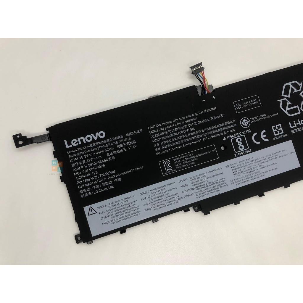 LENOVO แบตเตอรี่ 00HW028 ของแท้ (สำหรับ ThinkPad X1 CARBON , ThinkPad X1 YOGA SB10F46466 OOHW028) Lenovo Battery