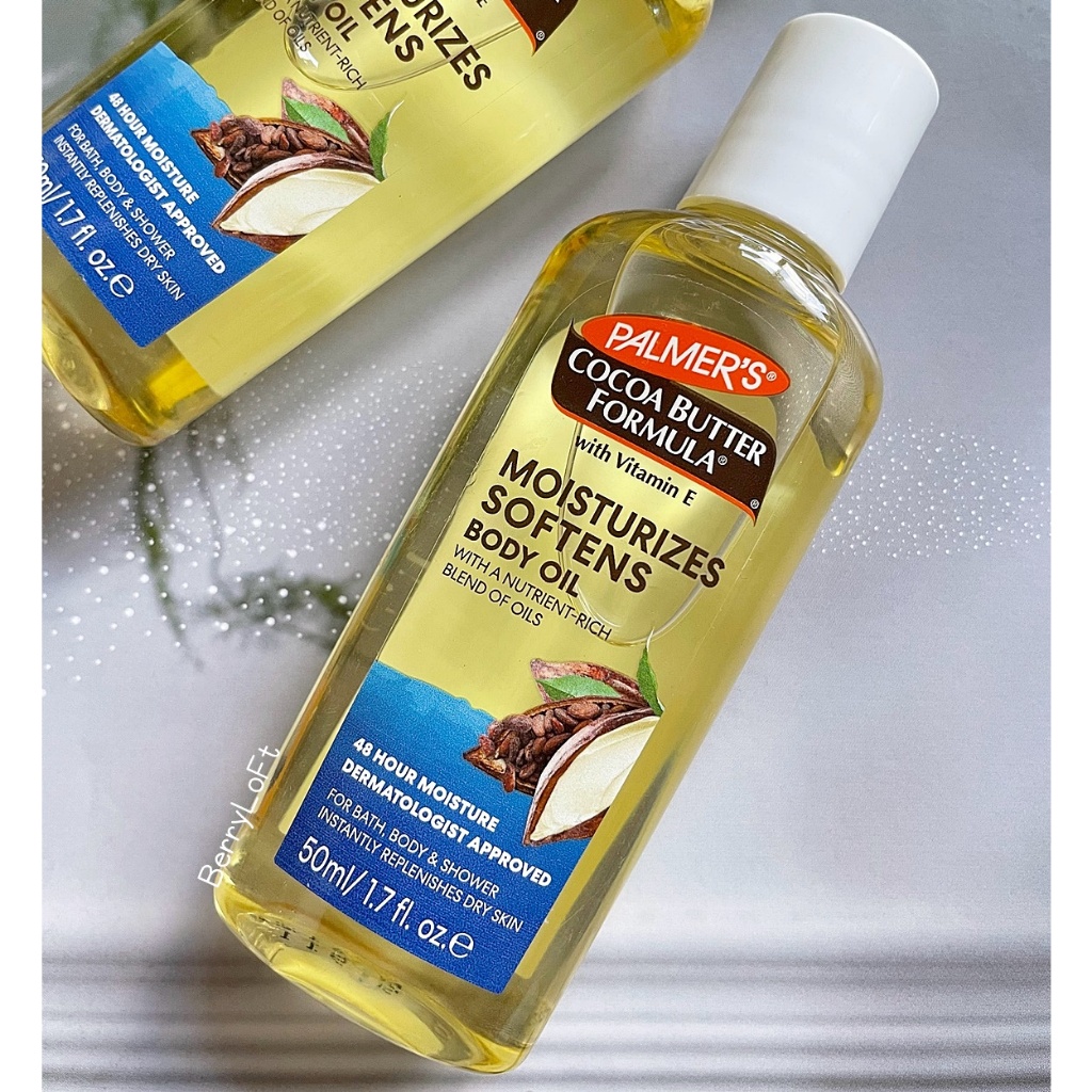 ✨ PALMER’S Cocoa Butter Formula with Vitamin E Moisturizes Softens Body Oil 50 ml.