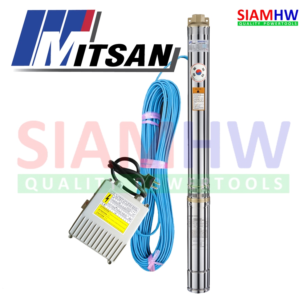 MITSAN 4MSB4Q14S-1.1 ปั๊มบาดาล 1.5HP 14S H.Max 93m 140L/m