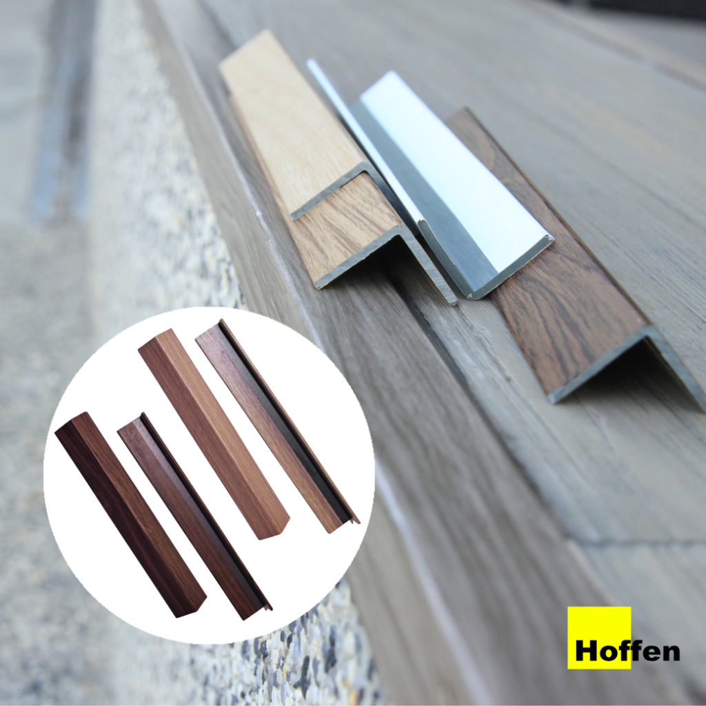 HOFFEN ตัวจบงาน PVC ครอบฉาก Cover Angle จมูกบันได เก็บขอบ (จัดส่งเร็วมีปลายทาง)