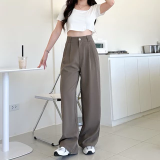 Mapayyaxstore : Lily pants ผ้าพริ้วมีน้ำหนัก ขากระบอกใหญ่ทรงสวยมาก (ล็อตใหม่เป็นตะขอนะคะ)
