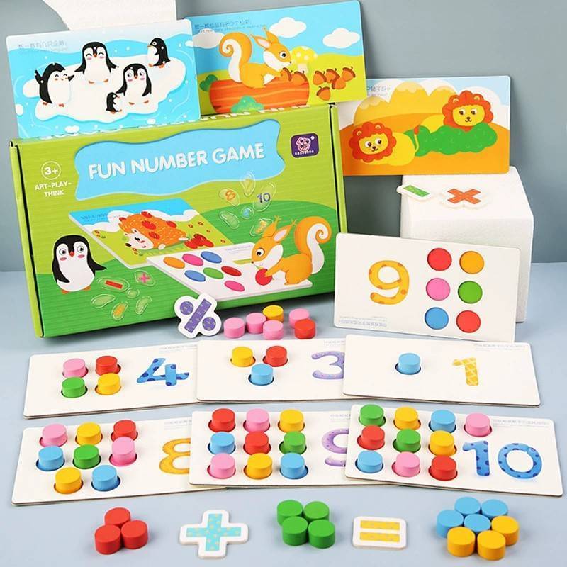 [พร้อมส่ง] ของเล่นสอนเลข สอนนับเลข ของเล่นไม้ ของเล่นเสริมพัฒนาการ สื่อเพื่อการเรียนรู้ ของเล่นมอนเตสซอรี่