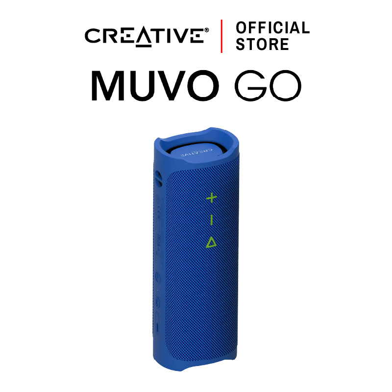 CREATIVE Muvo Go (Blue) ลำโพง Bluetooth® 5.3 พกพากันน้ำได้ สีน้ำเงิน