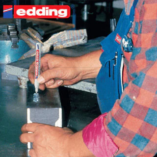 edding 8750 ปากกาเพ้นท์อุตสาหกรรม เขียนอะไหล่ ชิ้นเหล็กเปื้อนคราบน้ำมัน พื้นผิวที่มีฝุ่น ปากกาเพ้นท์ Made in Japan
