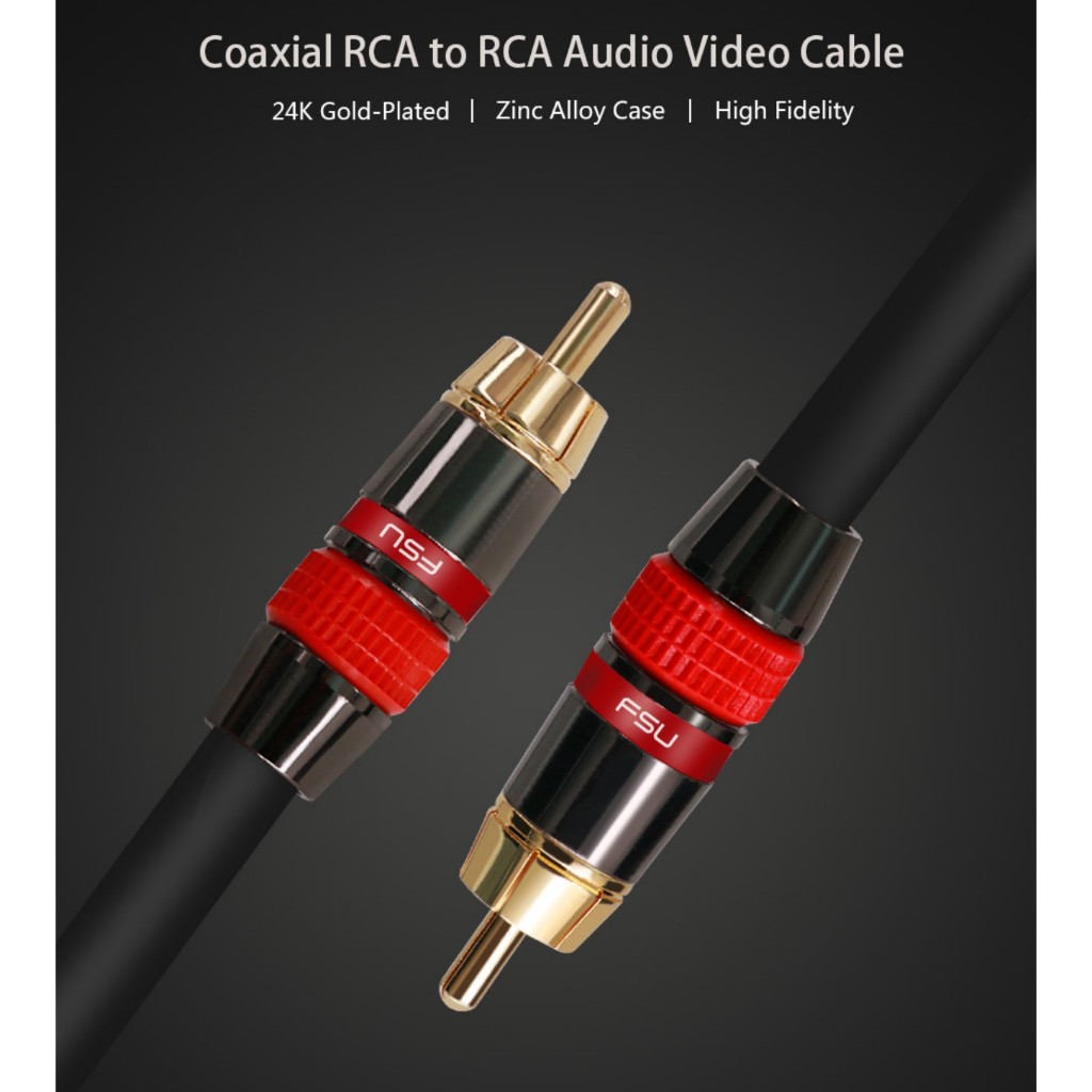 สายสัญญาณ Coaxial RCA คุณภาพสูง พร้อมใช้งาน ราคาต่อ2เส้น