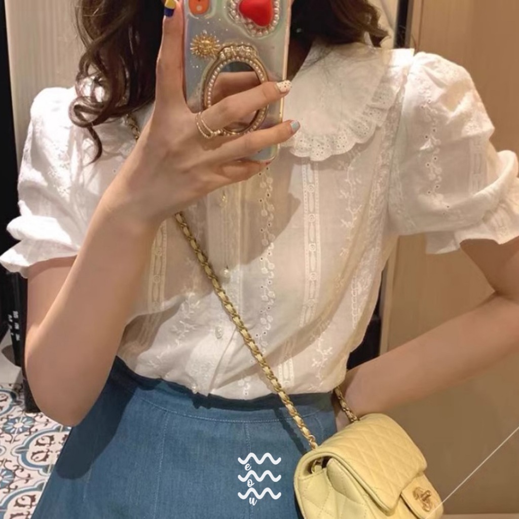 memomu Uranus Lace Top