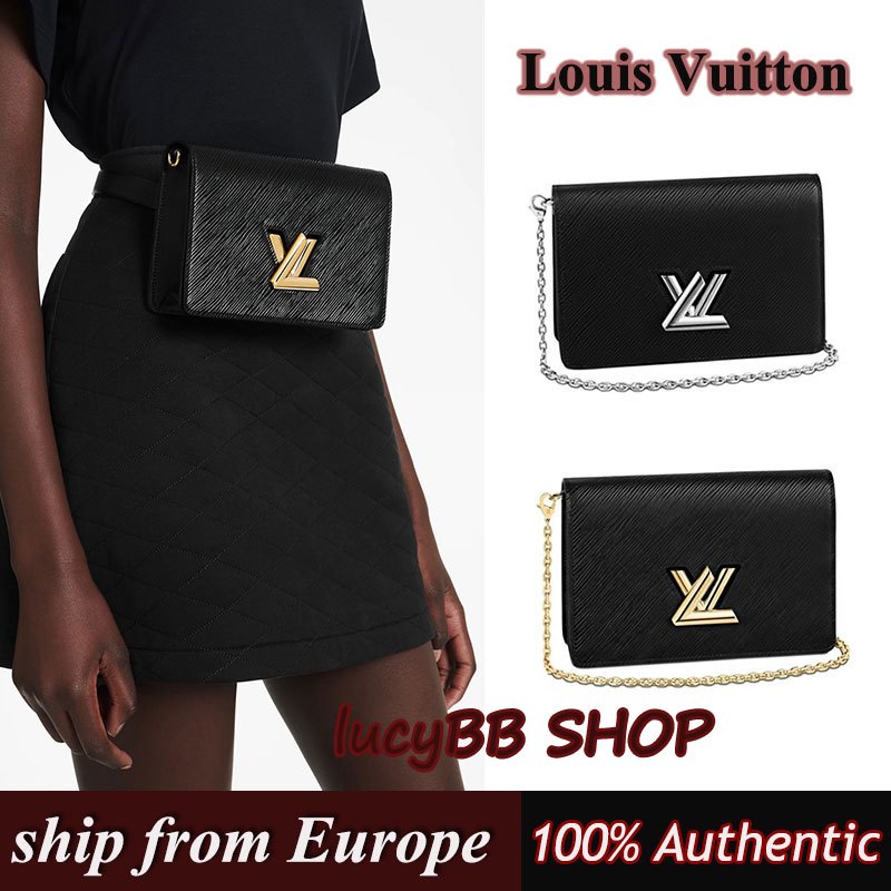 Louis Vuitton/LV Twist BELT กระเป๋าโซ่ กระเป๋าเอวM68560 ของแท้100%