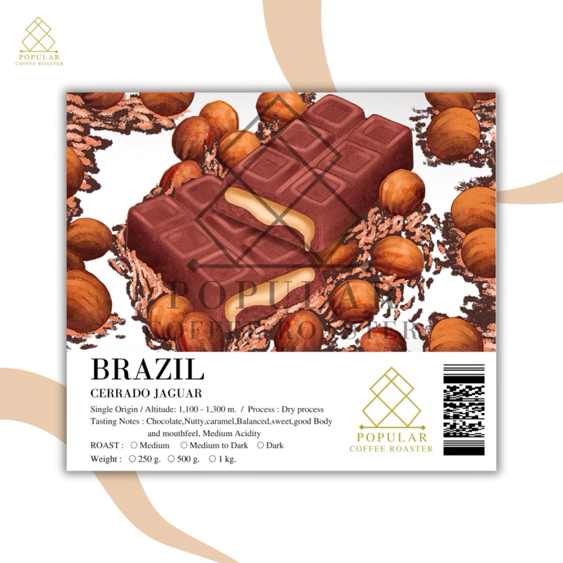 Popular Coffee Roasters เมล็ดกาแฟคั่ว Brazil Cerrado Jaguar thumbnail 4