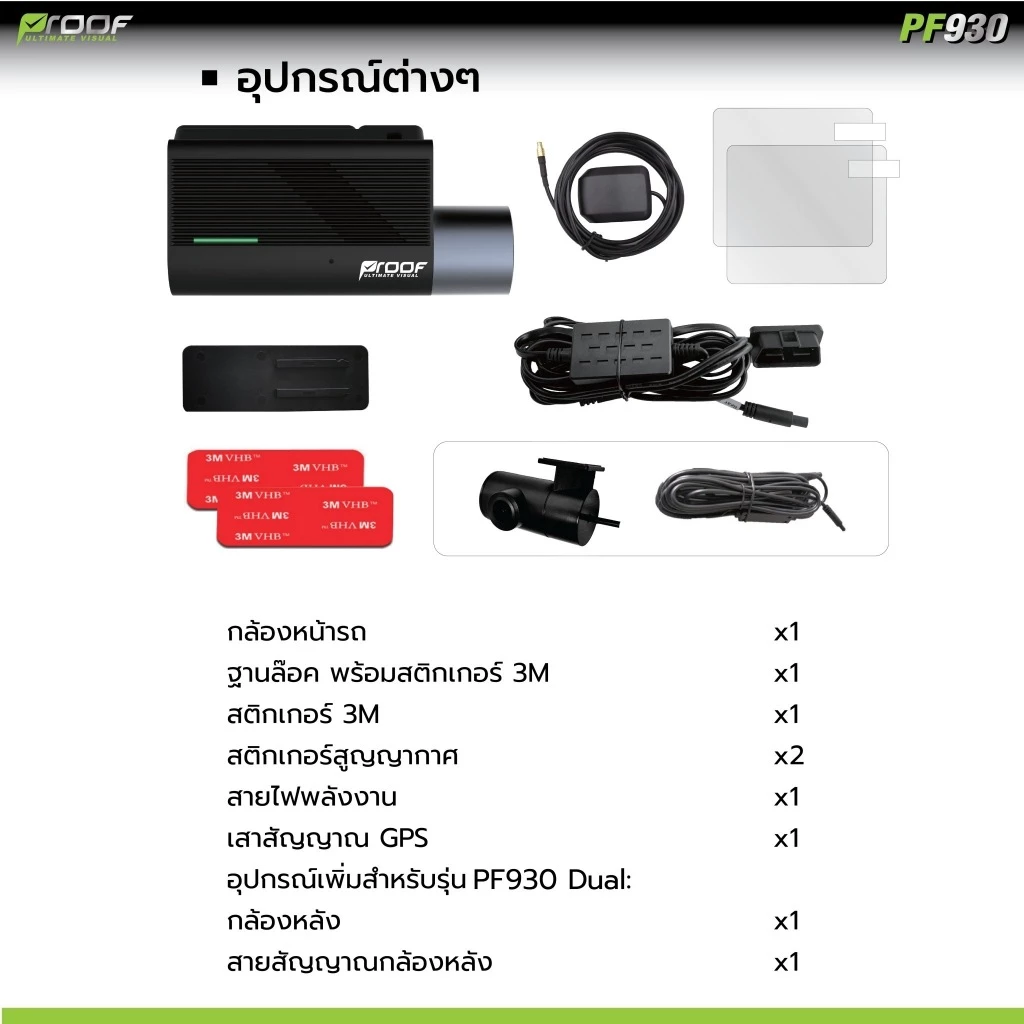 Proof PF 930 Dual (4G-5G / GPS Tracking) กล้องติดรถยนต์ออนไลน์ ดูภาพได้ Real time  ติดตามรถยนต์  กล้องบันทึกติดรถยนต์ thumbnail 8
