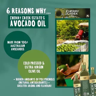 เชอร์รี่ ครีก เอสเตท น้ำมันอะโวคาโด สกัดเย็น - Avocado Oil Extra Virgin Cold Pressed Cherry Creek Estate brand