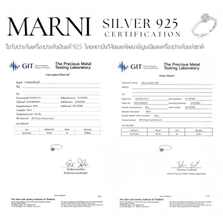 แหวนเพชรเม็ดเดี่ยว ตัวเรือนเงินแท้ 925 ประดับเพชร CZ Swiss Diamond [ รุ่น Marni (มณี) ]