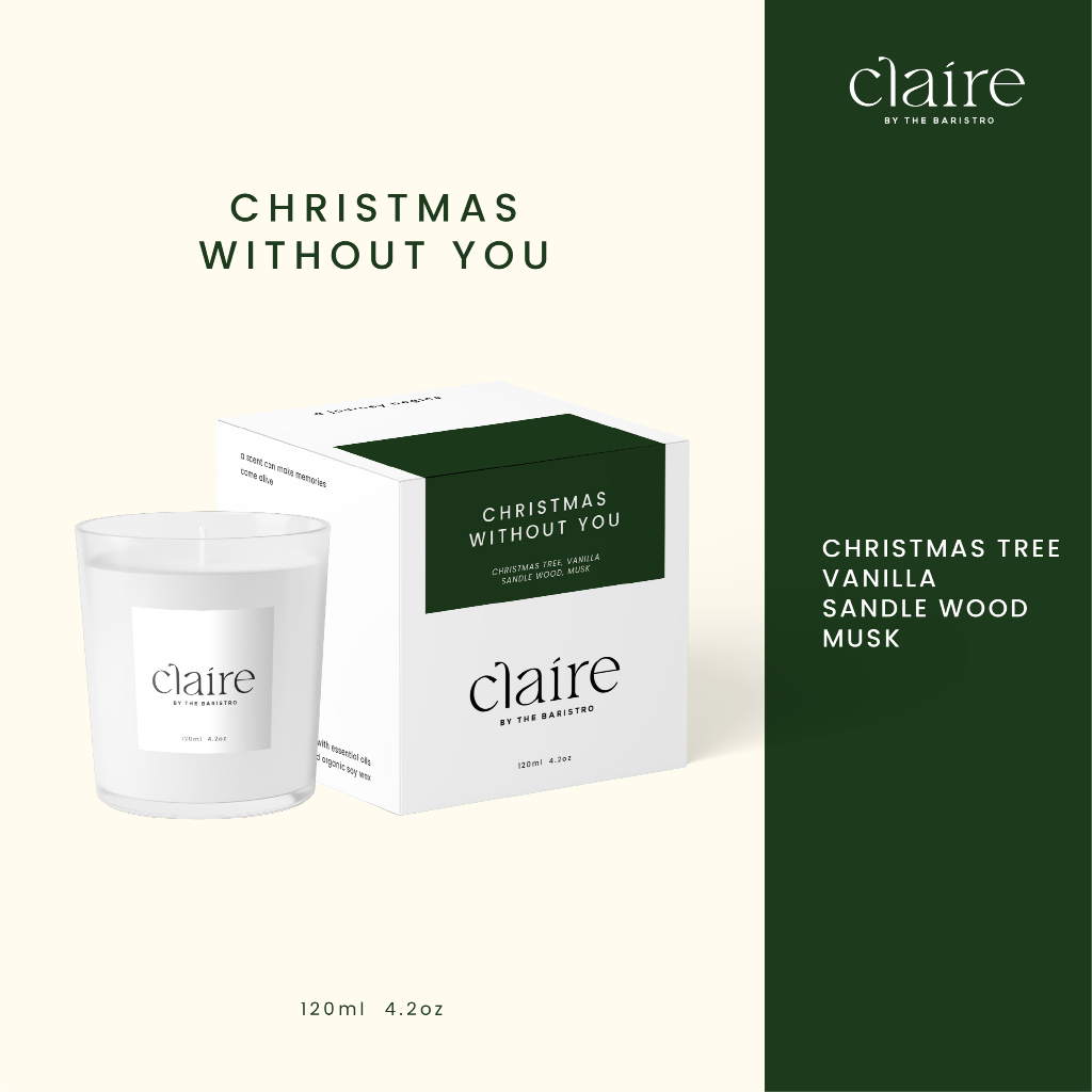 Candle Soy wax100% - กลิ่น Christmas without you