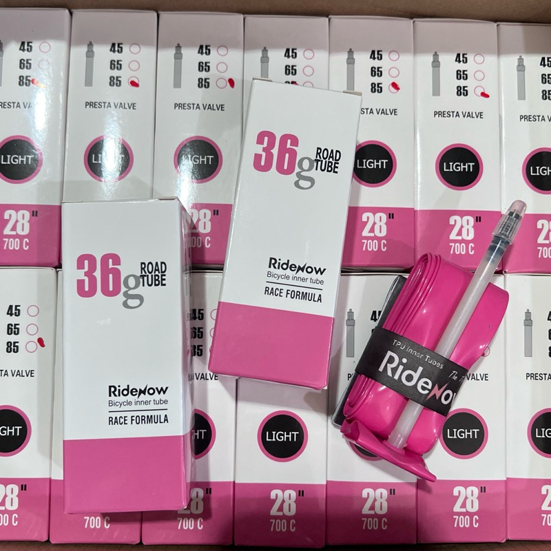 ยางใน Ridenow สีชมพู 36g.