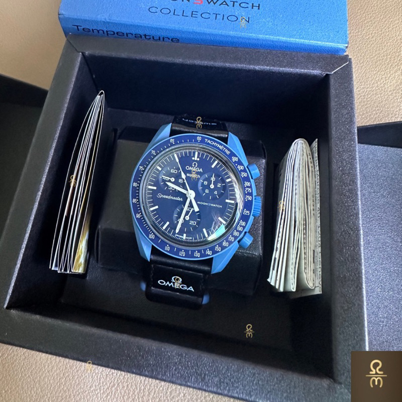นาฬิกา OMEGA x swatch รุ่น Mission to Neptune ของแท้ หายาก(Rare) *แถมฟิล์มกันรอย