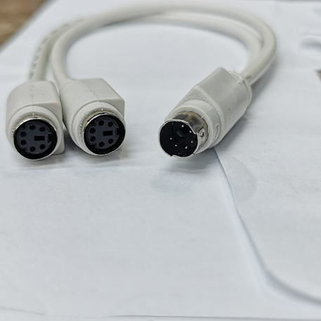 สายแปลง Mini DIN 6Pin Splitter Y PS2/ สำหรับ Keyboard หรือ Mouse แบบ PS2  Male to Female Cable 1.5M /3 M/5 M/10M