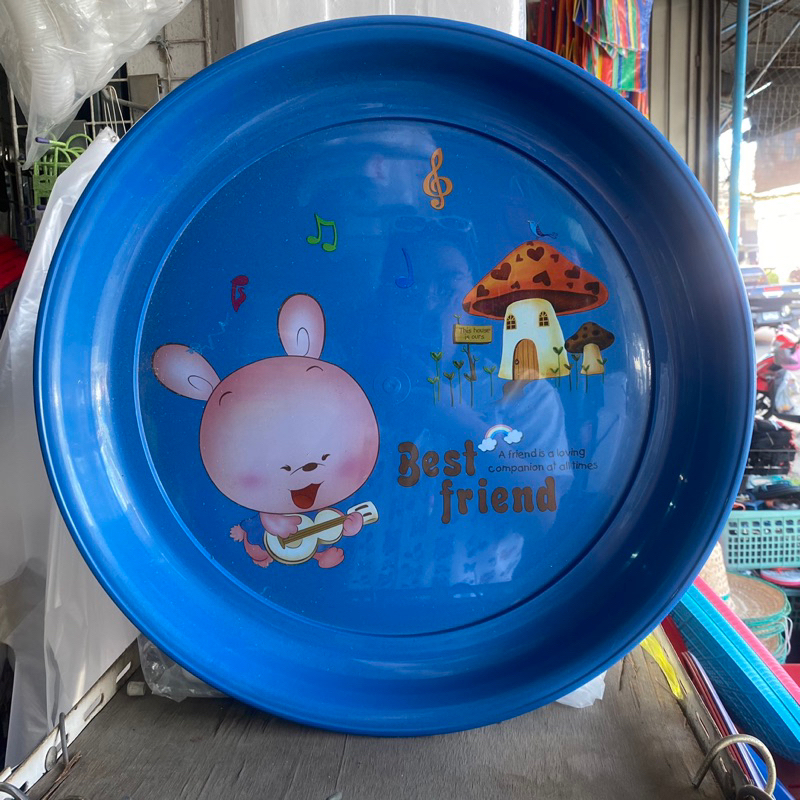ถาดพลาสติกใหญ่ ทรงกลม เกรดบี ขนาด 34 ,46,50ซม. คละสี