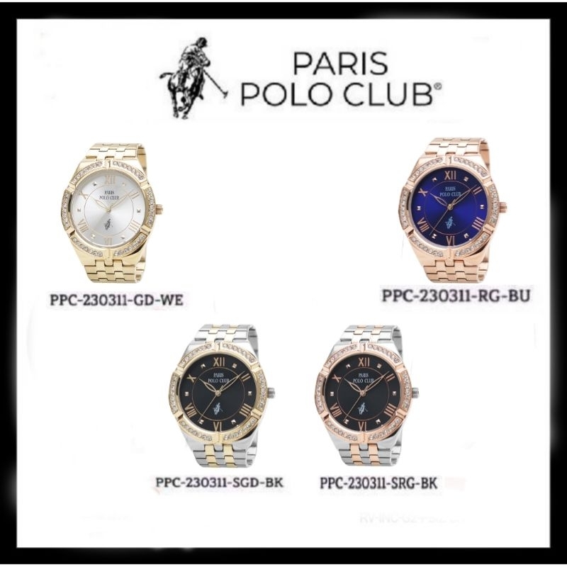 Paris Polo Club นาฬิกาผู้หญิง   สายสเตนเลส รุ่น PPC-230311