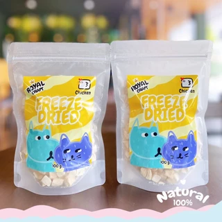 Royal Craft อกไก่ฟรีซดราย ขนมฟรีซดราย เกรดพรีเมียม ไม่เค็ม Freeze Dried น้องหมา น้องแมว