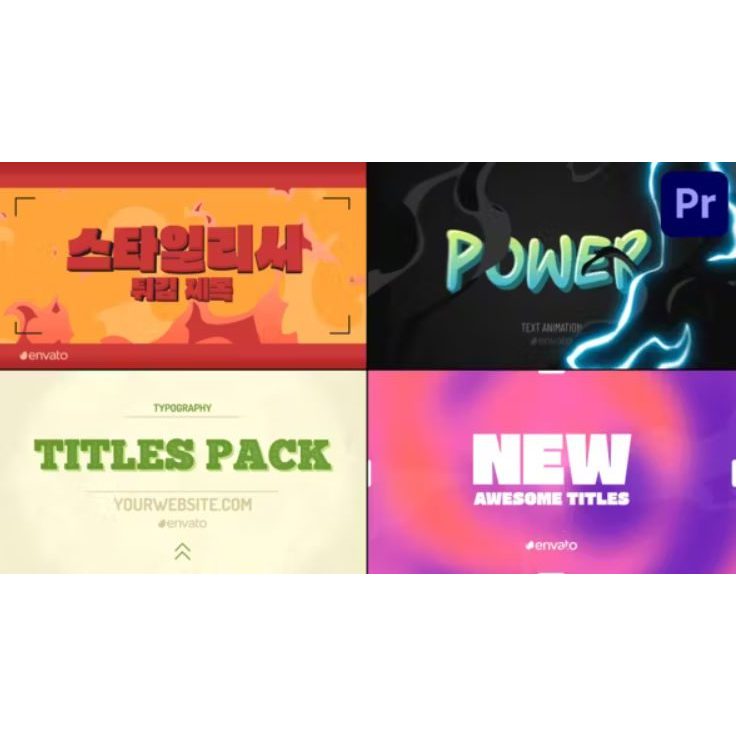 Action Typography Titles  Premiere Pro MOGRT