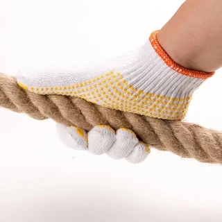 ถุงมือผ้าฝ้าย 12 คู่/โหล ถุงมือเซฟตี้สำหรับงานช่าง งานเกษตร และงานสวน ทนทาน ระบายอากาศดี ใส่สบาย ปกป้องมือ