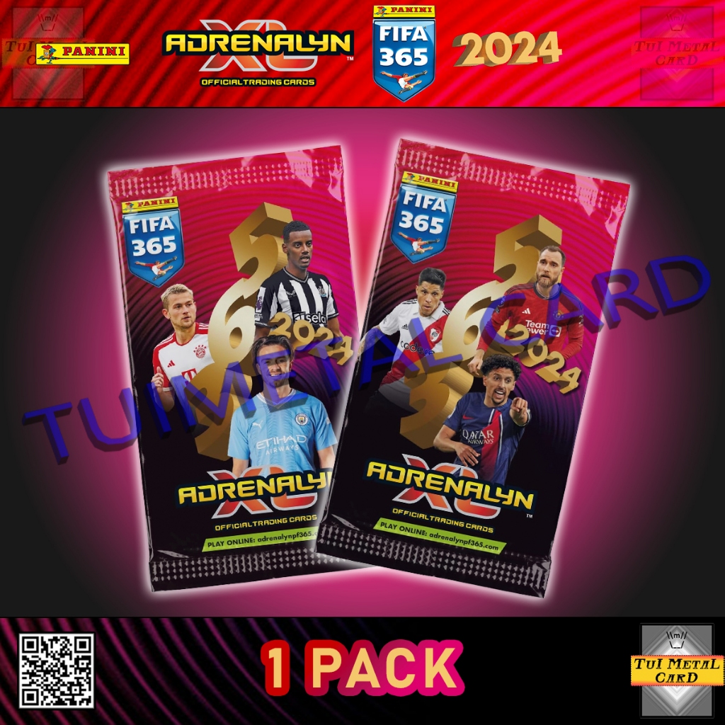 PANINI FIFA 365 2024 ADRENALYN XL: Card Pack ซองสุ่ม การ์ดสะสมฟุตบอล Football Trading Card