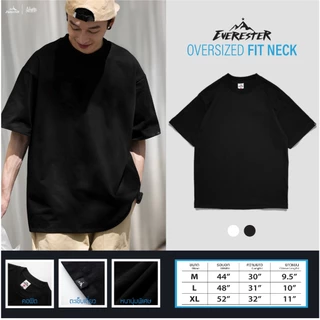🔥 9.9 SALE 🔥คอฟิต - Heavy Cotton Combed 100% เสื้อยืด Oversize ผู้ชาย สีดำ ONF