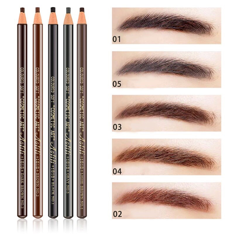ดินสอเขียนคิ้ว Aolili1818 ดินสอเขียนคิ้ว แบบดึง กันเหงื่อ กันน้ํา มี 5 สีให้เลือก