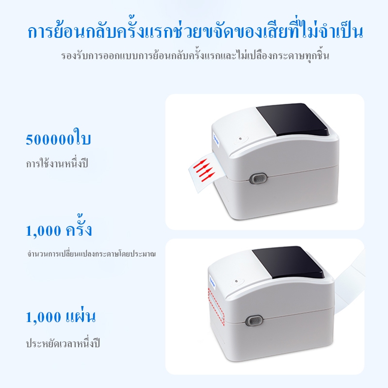 (แท้100%) XP-420B เครื่องปริ้นเตอร์ใบปะหน้า USB,USB+Bluetooth Thermal Printer เครื่องปริ้นสติกเกอร์