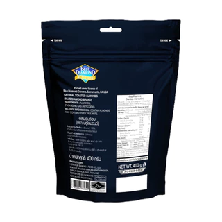 บลูไดมอนด์ อัลมอนด์อบ 400 ก. Blue Diamond Natural Toasted Almonds 400 g.