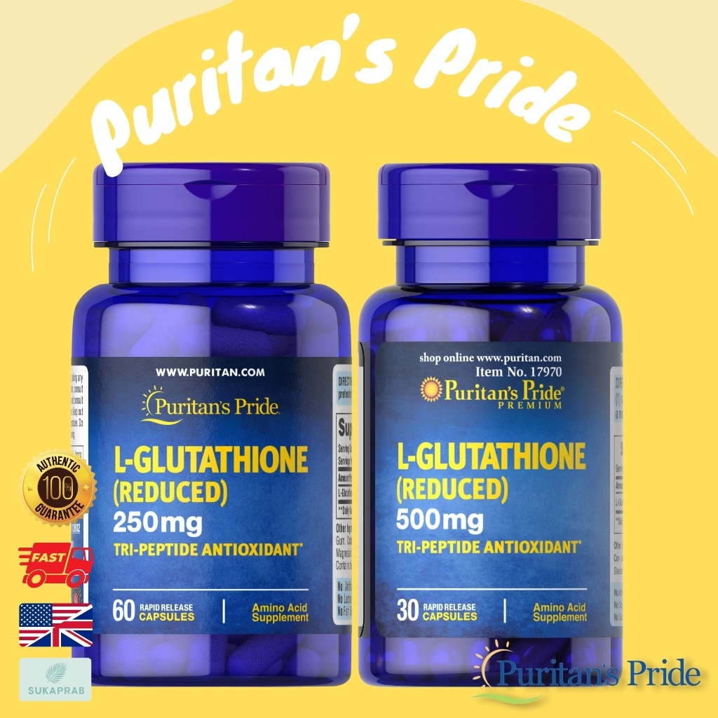 พร้อมส่ง Puritan's Pride L-Glutathione 250 mg 500 mg 60 Capsules แอล-กลูต้าไธโอน