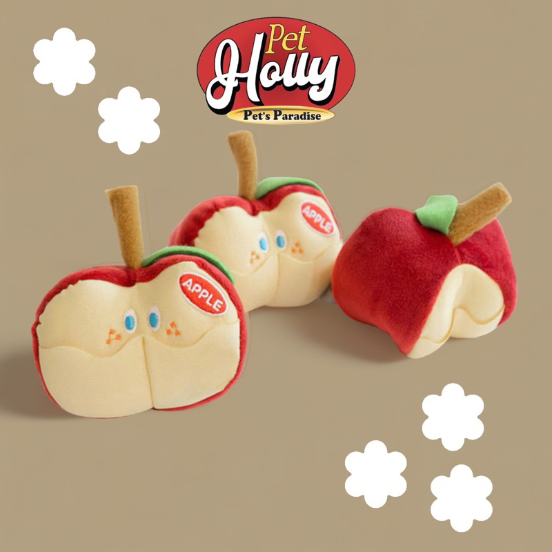 ของเล่น Nosework Toy แอ๊ปเปิ้ล มีช่องสำหรับใส่ขนม มีเสียงปี๊บแถมขนมให้