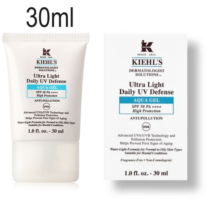 Kiehl's Ultra Light Daily UV Defense Aqua GEL SPF50/PA++++ 30ml ฉลากห้างไทย