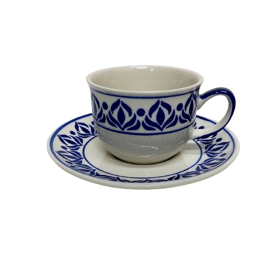 SPP – Lottus ดอกบัว แก้วกาแฟ + จานรอง ชุดแก้วกาแฟเซรามิค จานรองเซรามิค Coffee Cup and Saucer