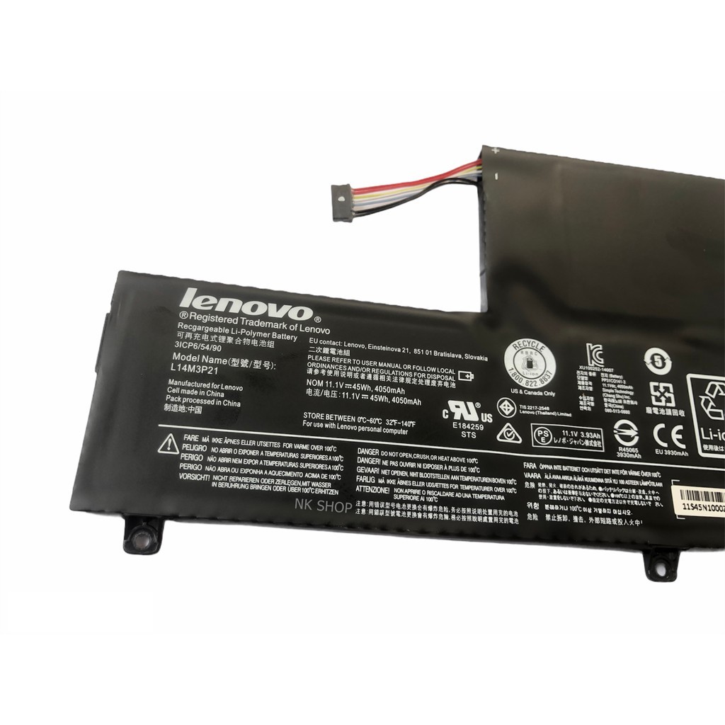 LENOVO แบตเตอรี่ L14M3P21 ของแท้ (สำหรับ Yoga 500 Flex 3 รูปที่ 2