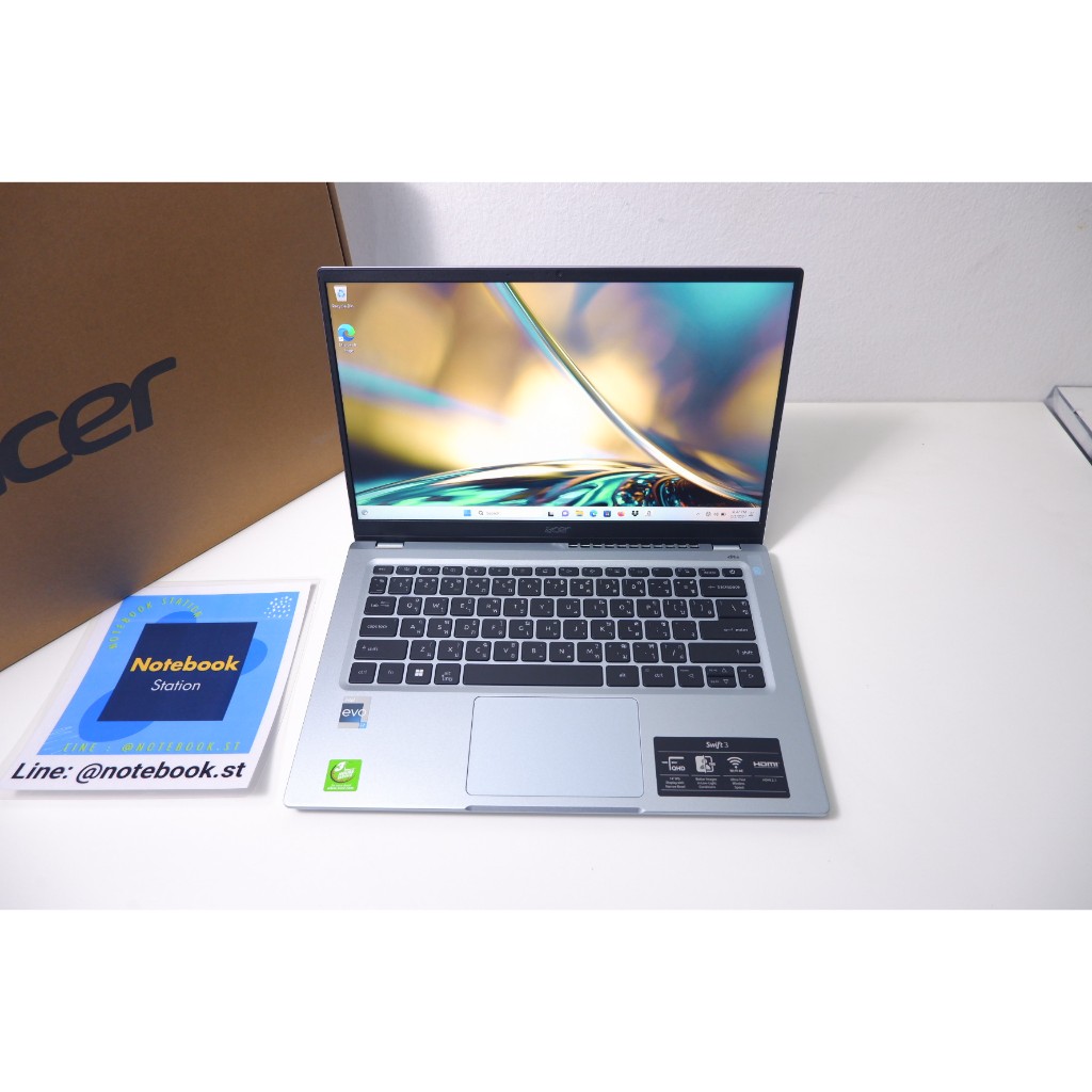 (ของใหม่)Acer Swift3 i7-1260P Ram8 SSD512 จอ14 2k IPS สเปคสูง คีย์บอร์ดไฟ น้ำหนักเบา ครบกล่อง ประกันศูนย์ยาว เพียง 19,80