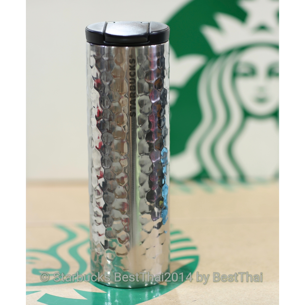 แก้วสตาร์บัคส์ แก้วทรอย คอลเลคชั่น Starbucks 2016 Troy Hammered stainless 16 oz สีสแตนเลส