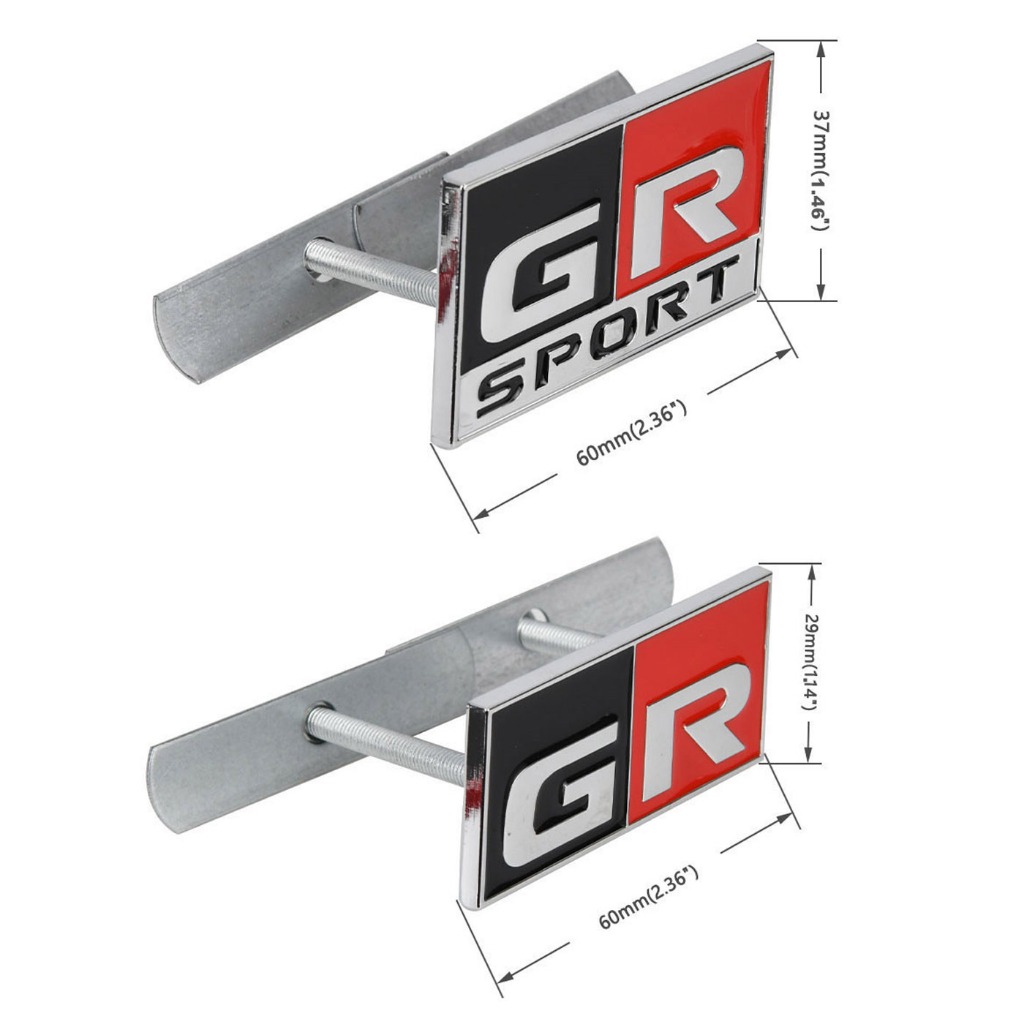 โลโก้ GR / GR SPORT งานโลหะ ติดกระจังหน้าแบบเงา