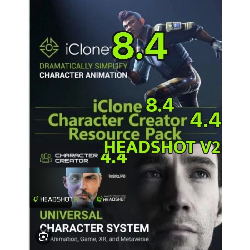 character creator 4.4+iclone8.4+headshot2+Contact(template)