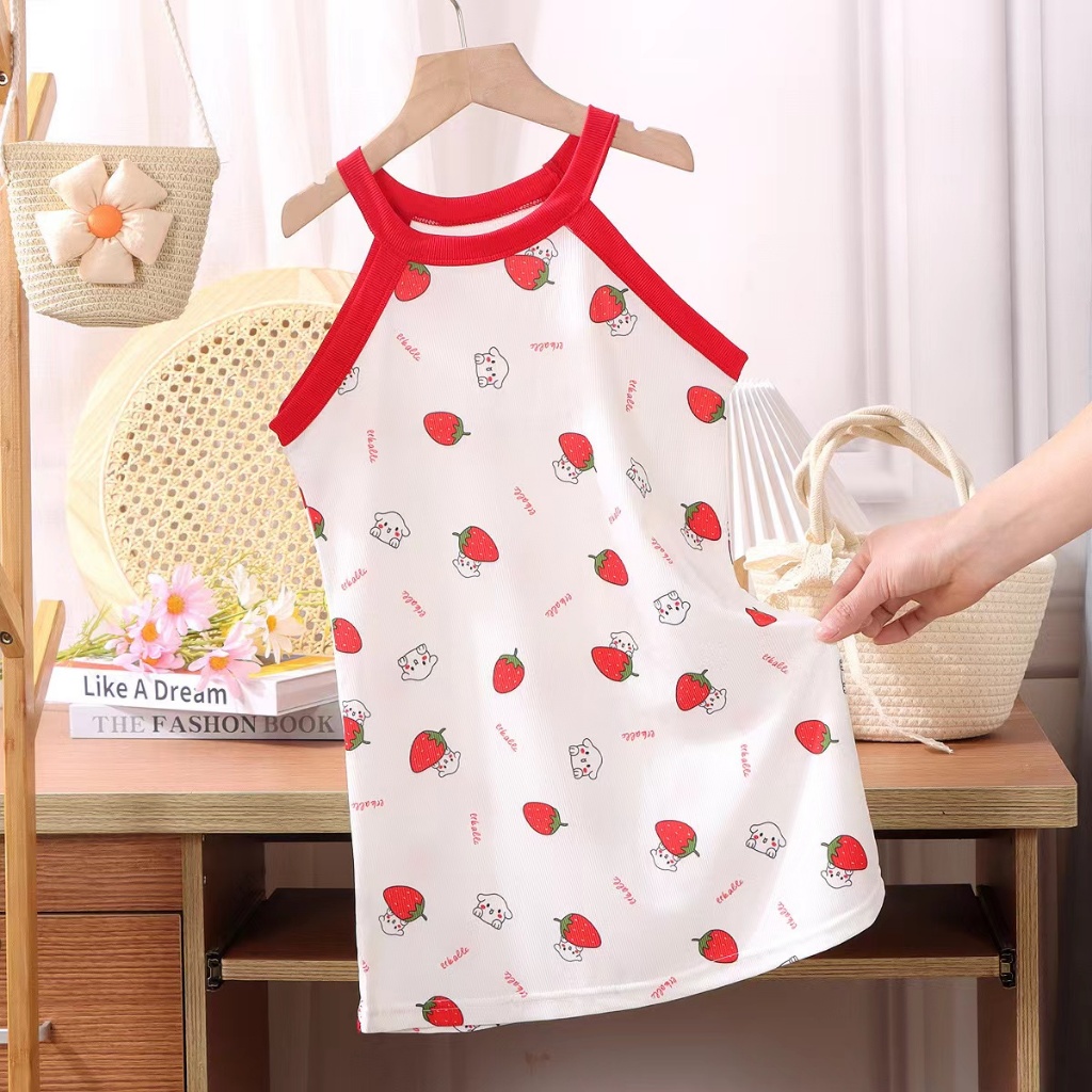 WD6 ชุดเดรสเจ้าหญิงเด็กผู้หญิงลายทางแขนกุดสำหรับชุดเดรสลำลองสำหรับชายหาดเด็กทารกชุดเดรส - รูปที่ 3