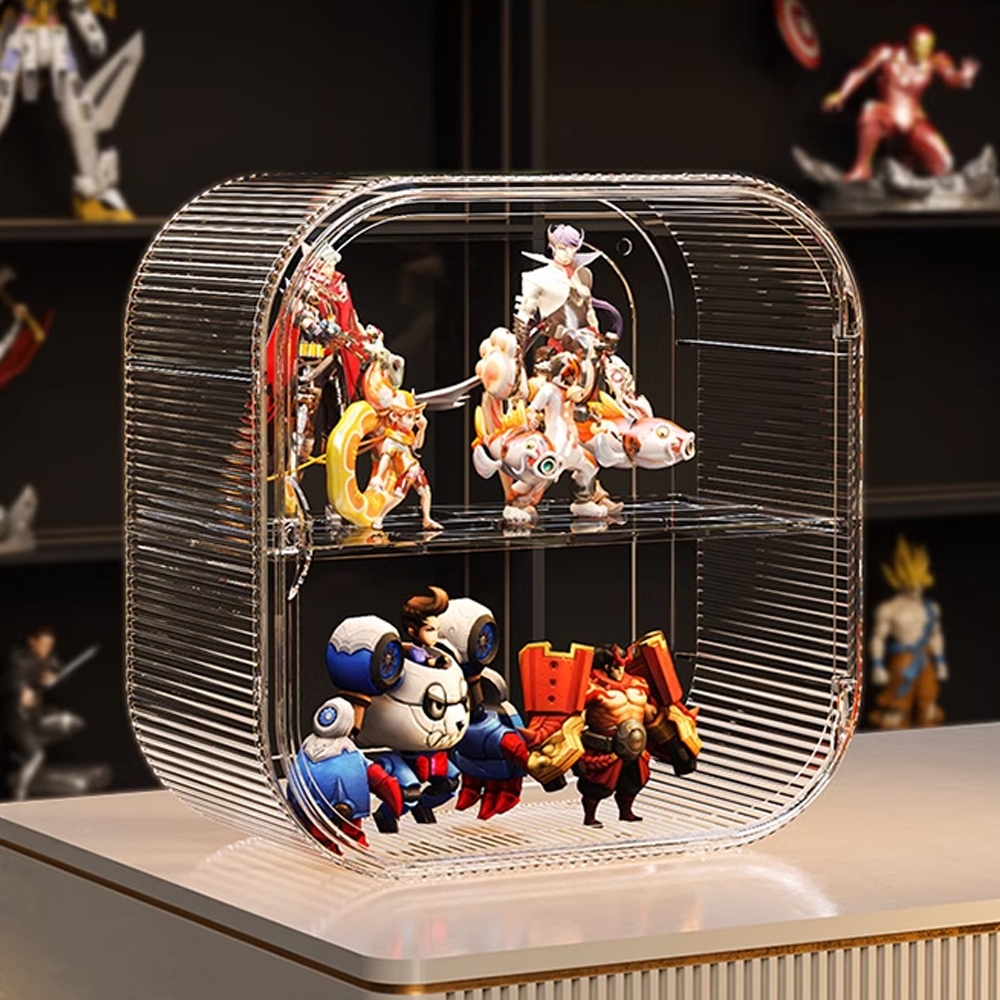 กล่องเก็บโมเดล ตู้โชว์ตุ๊กตา กล่องใส่ตุ๊กตาแบบใส ที่เก็บของสะสม ดีไซน์สวยงาม ทันสมัย ความจุขนาดใหญ่ ของแต่งห้อง - รูปที่ 4