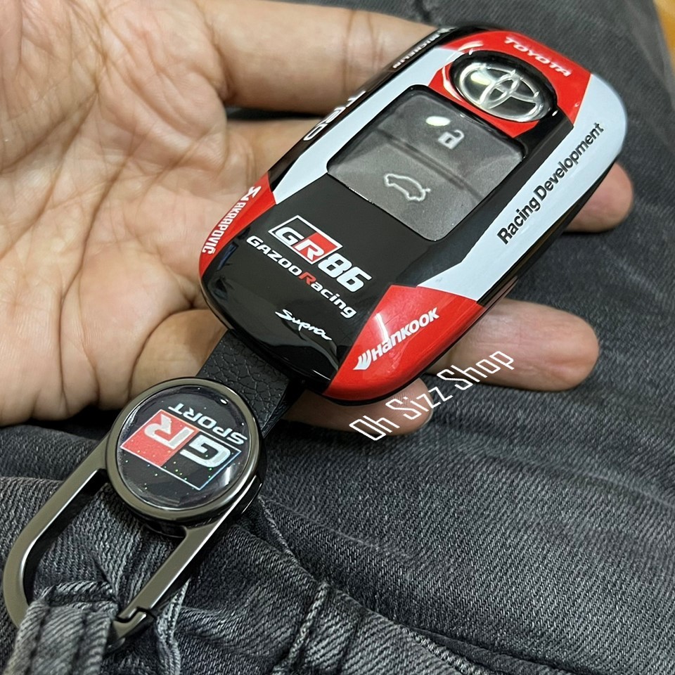 เคสรีโมทรถ Toyota Yaris Cross  Yaris ATIV   Veloz 2023  แบบลาย GR Sports  สามารถดึงกุญแจในรีโมทได้ ด้านหน้าปุ่มกดปกป้องก ราคา ถูกที่สุด ดีลบีเคเค แกลเลอรีภาพที่ 7