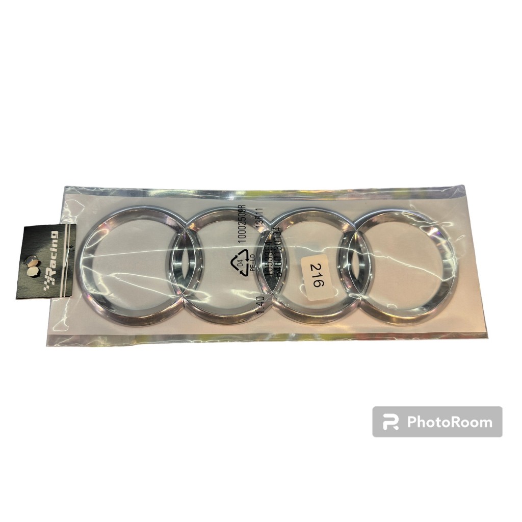 ออดี้ โลโก้ 21.4x6 เซนติเมตร Car Emblem Front Grille Badge Logo Auto Audi A3 A4 A4L A6L TT Q3 Q5 Q7 