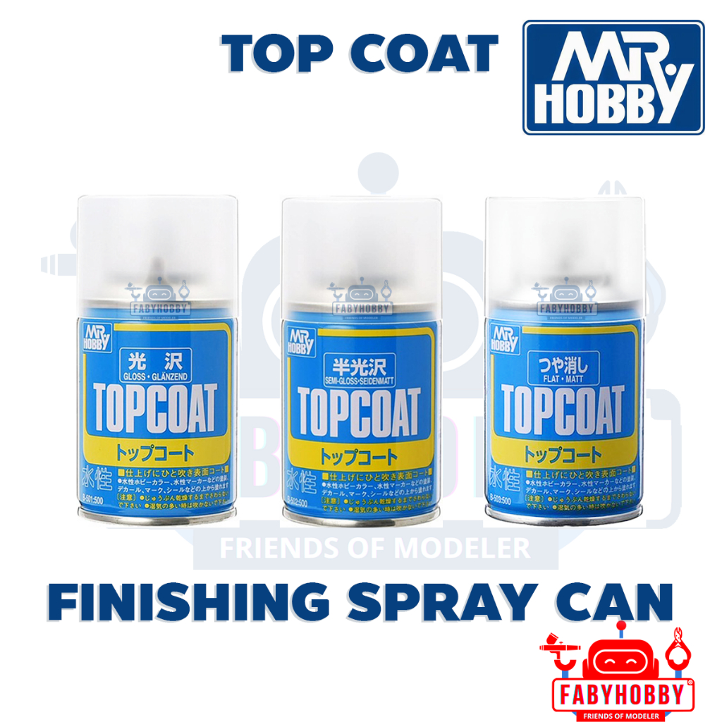 TOP COAT เคลียร์แบบกระป๋อง Mr.HOBBY สำหรับงาน โมเดล กันพลา หุ่นยนต์ Gundam Gunpla